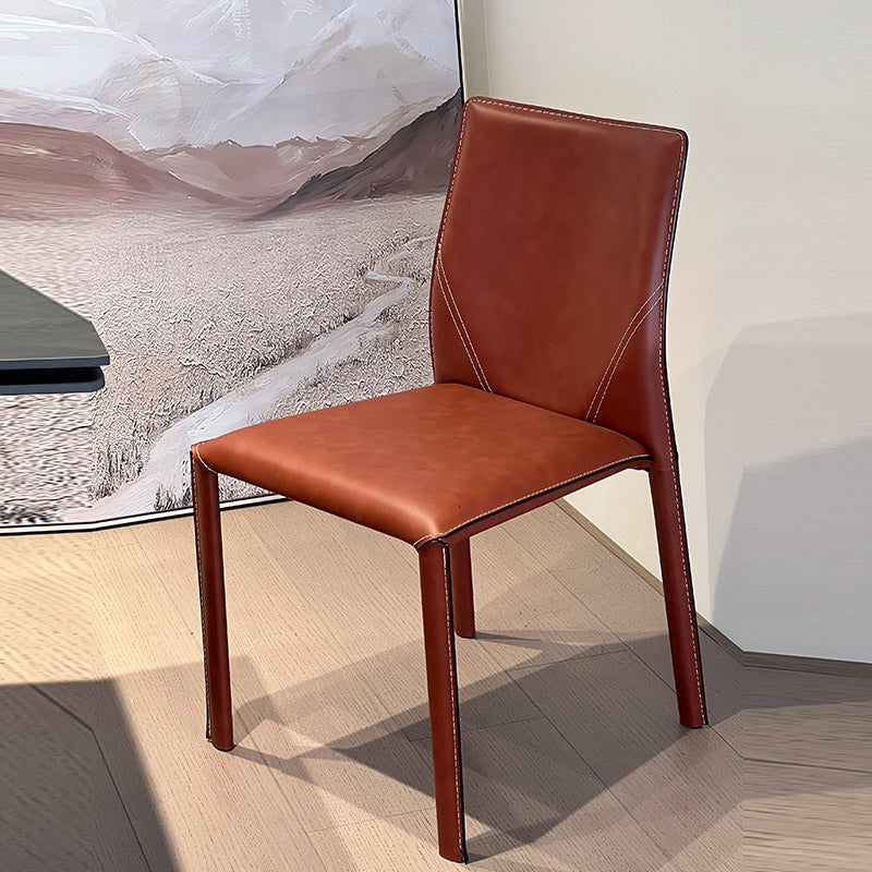 Home Dining Room Side Chair Faux Leather Armless Dining Chairs