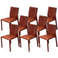 Home Dining Room Side Chair Faux Leather Armless Dining Chairs