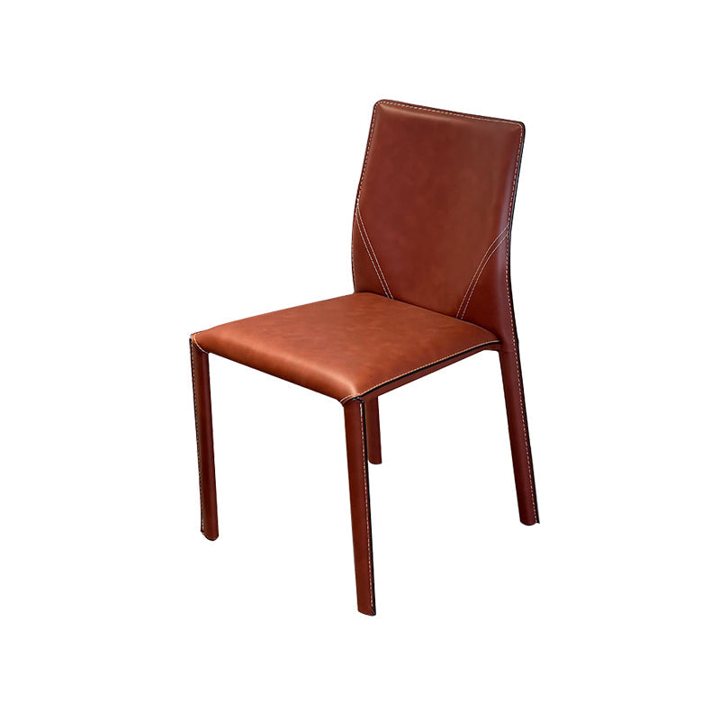 Home Dining Room Side Chair Faux Leather Armless Dining Chairs