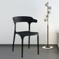 Modern Indoor-Outdoor Chair Open Back Plastic Dining Side Chair