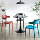Modern Indoor-Outdoor Chair Open Back Plastic Dining Side Chair