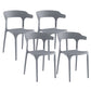 Modern Indoor-Outdoor Chair Open Back Plastic Dining Side Chair