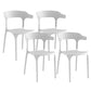 Modern Indoor-Outdoor Chair Open Back Plastic Dining Side Chair