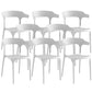Modern Indoor-Outdoor Chair Open Back Plastic Dining Side Chair