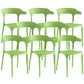 Modern Indoor-Outdoor Chair Open Back Plastic Dining Side Chair