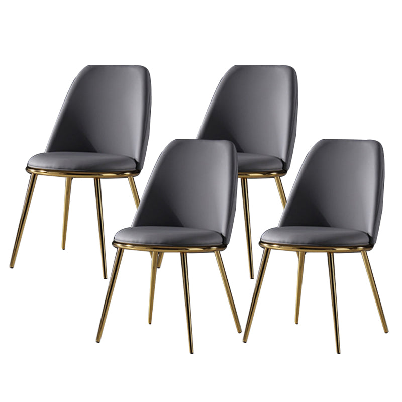 Sedia laterale in stile glam sedia da pranzo srofida senza braccio per sala da pranzo