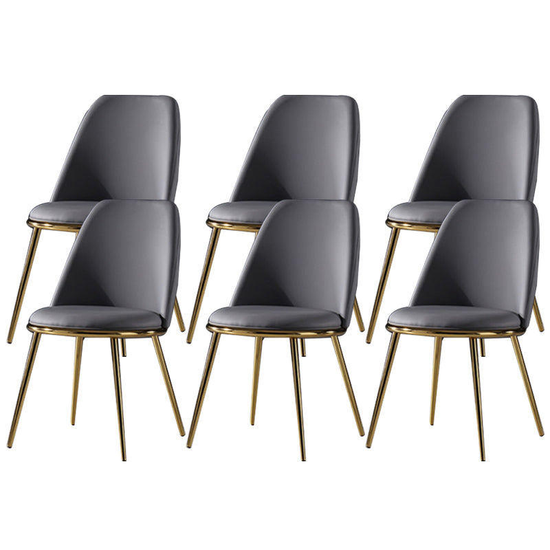 Sedia laterale in stile glam sedia da pranzo srofida senza braccio per sala da pranzo