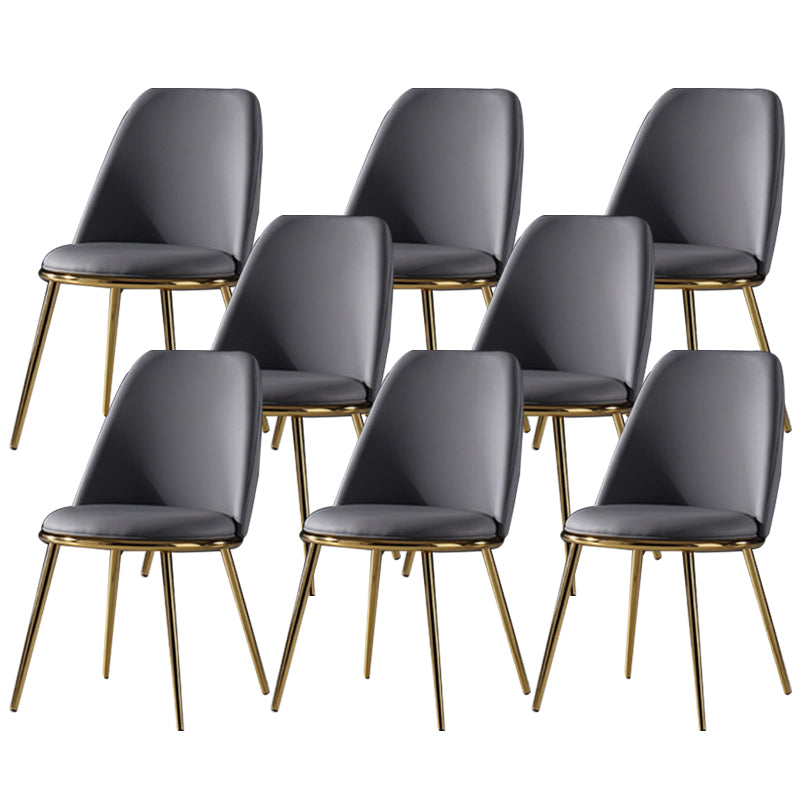 Sedia laterale in stile glam sedia da pranzo srofida senza braccio per sala da pranzo