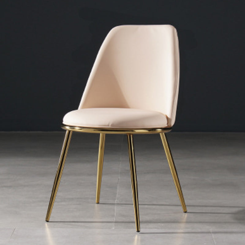 Sedia laterale in stile glam sedia da pranzo srofida senza braccio per sala da pranzo