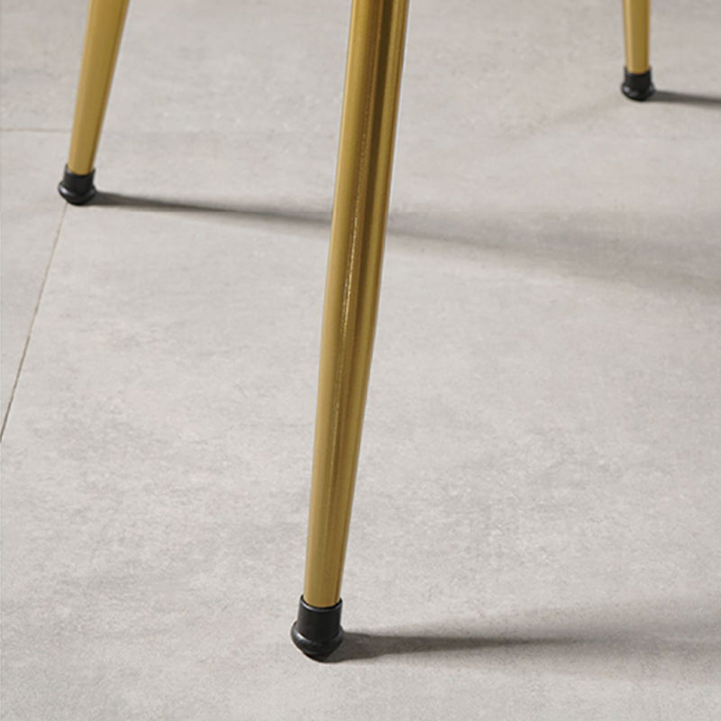 Sedia laterale in stile glam sedia da pranzo srofida senza braccio per sala da pranzo