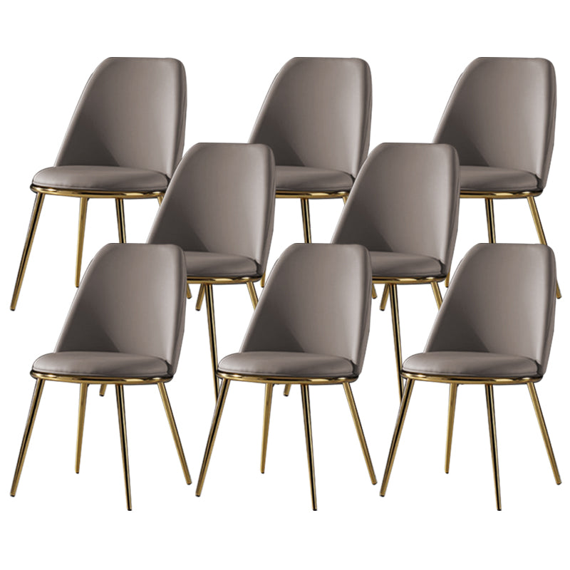 Sedia laterale in stile glam sedia da pranzo srofida senza braccio per sala da pranzo