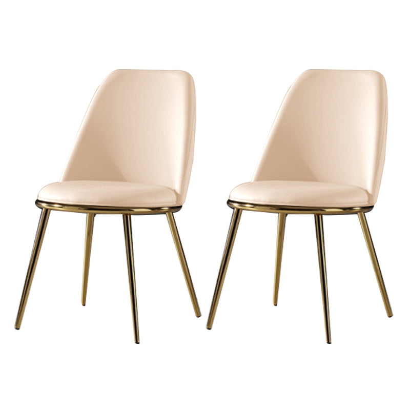 Sedia laterale in stile glam sedia da pranzo srofida senza braccio per sala da pranzo