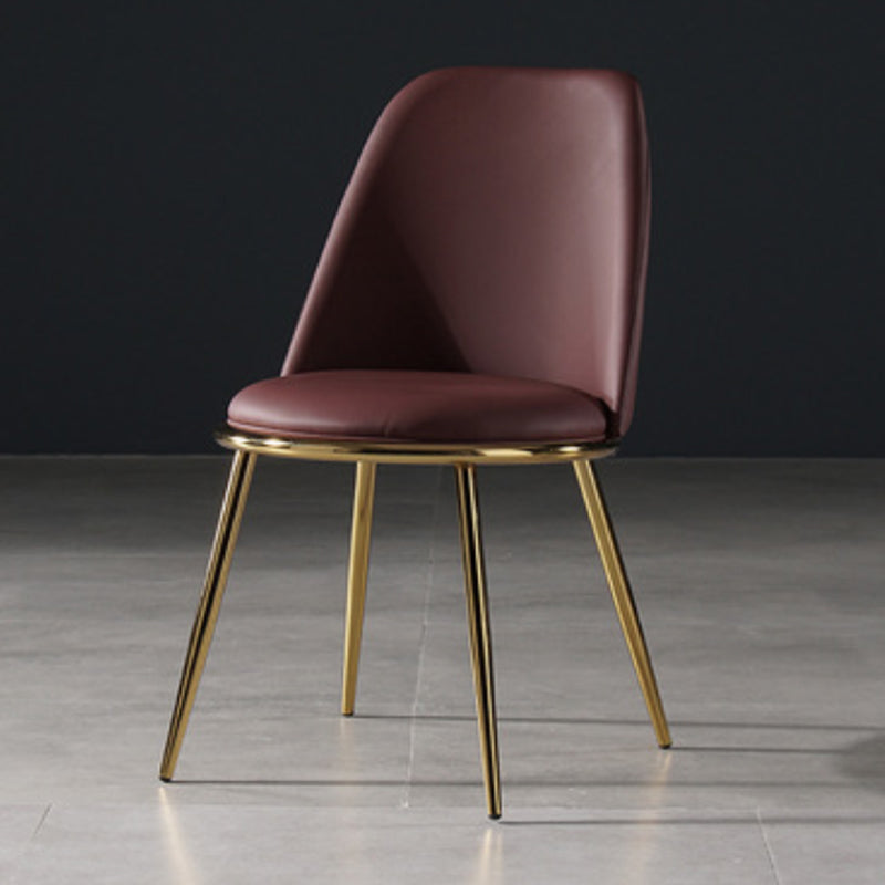 Sedia laterale in stile glam sedia da pranzo srofida senza braccio per sala da pranzo