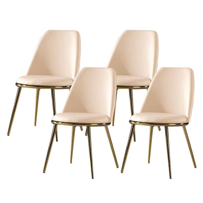 Sedia laterale in stile glam sedia da pranzo srofida senza braccio per sala da pranzo