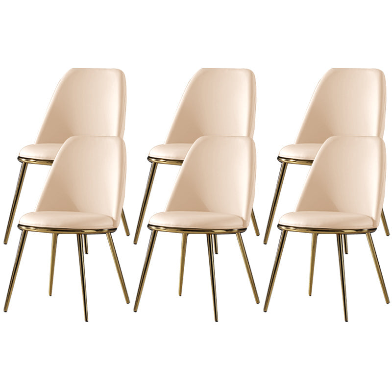 Sedia laterale in stile glam sedia da pranzo srofida senza braccio per sala da pranzo