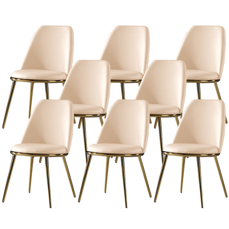 Sedia laterale in stile glam sedia da pranzo srofida senza braccio per sala da pranzo