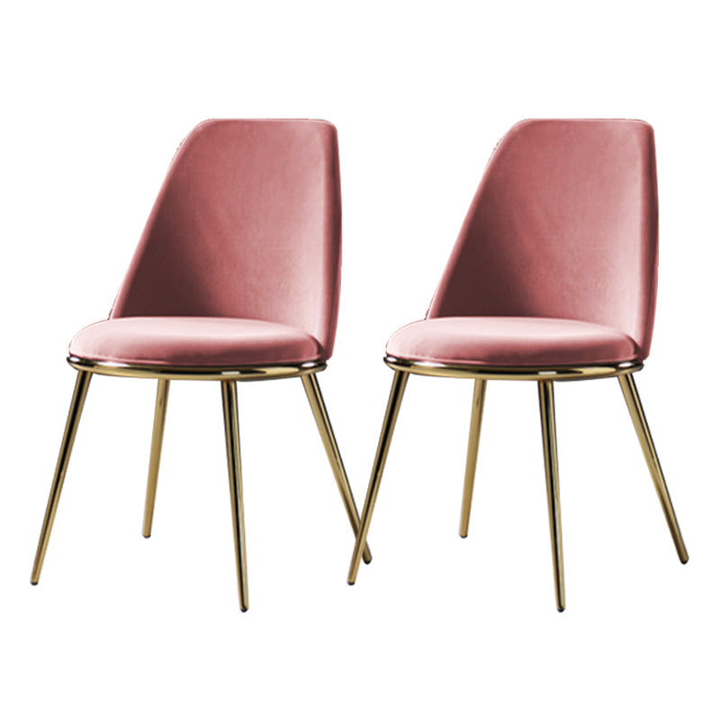 Sedia laterale in stile glam sedia da pranzo srofida senza braccio per sala da pranzo