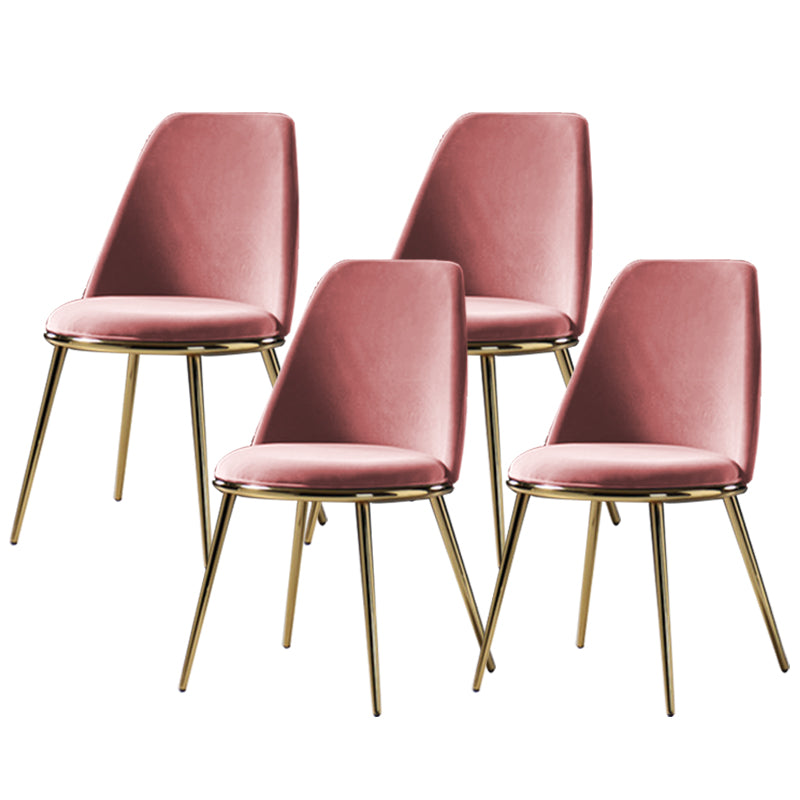 Sedia laterale in stile glam sedia da pranzo srofida senza braccio per sala da pranzo