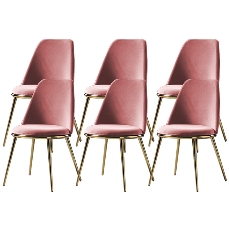 Sedia laterale in stile glam sedia da pranzo srofida senza braccio per sala da pranzo