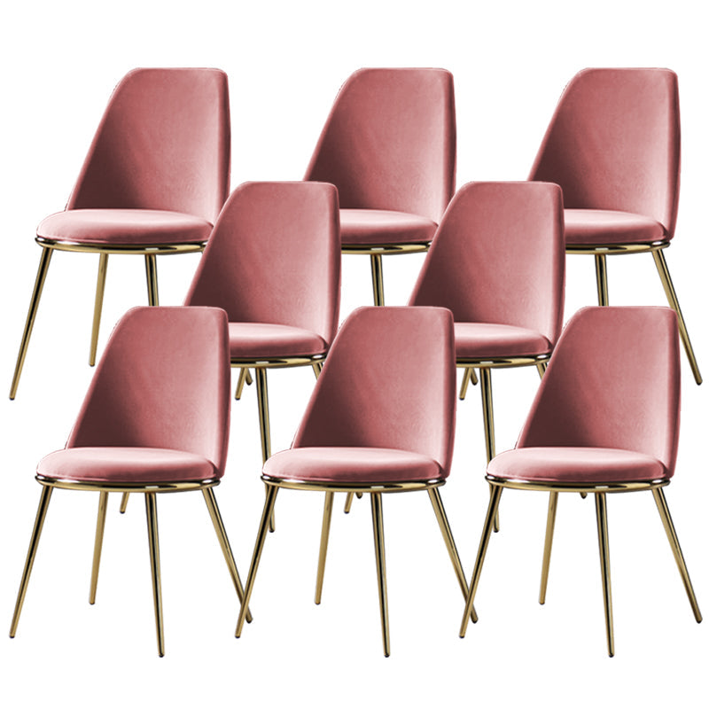 Sedia laterale in stile glam sedia da pranzo srofida senza braccio per sala da pranzo