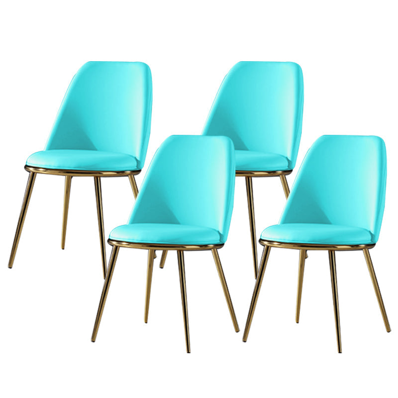 Sedia laterale in stile glam sedia da pranzo srofida senza braccio per sala da pranzo