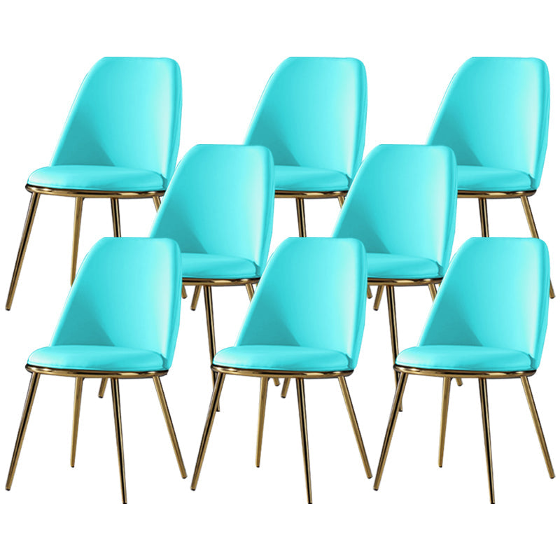 Sedia laterale in stile glam sedia da pranzo srofida senza braccio per sala da pranzo