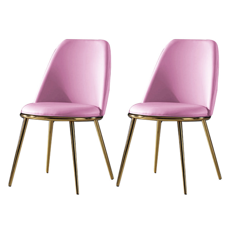 Sedia laterale in stile glam sedia da pranzo srofida senza braccio per sala da pranzo