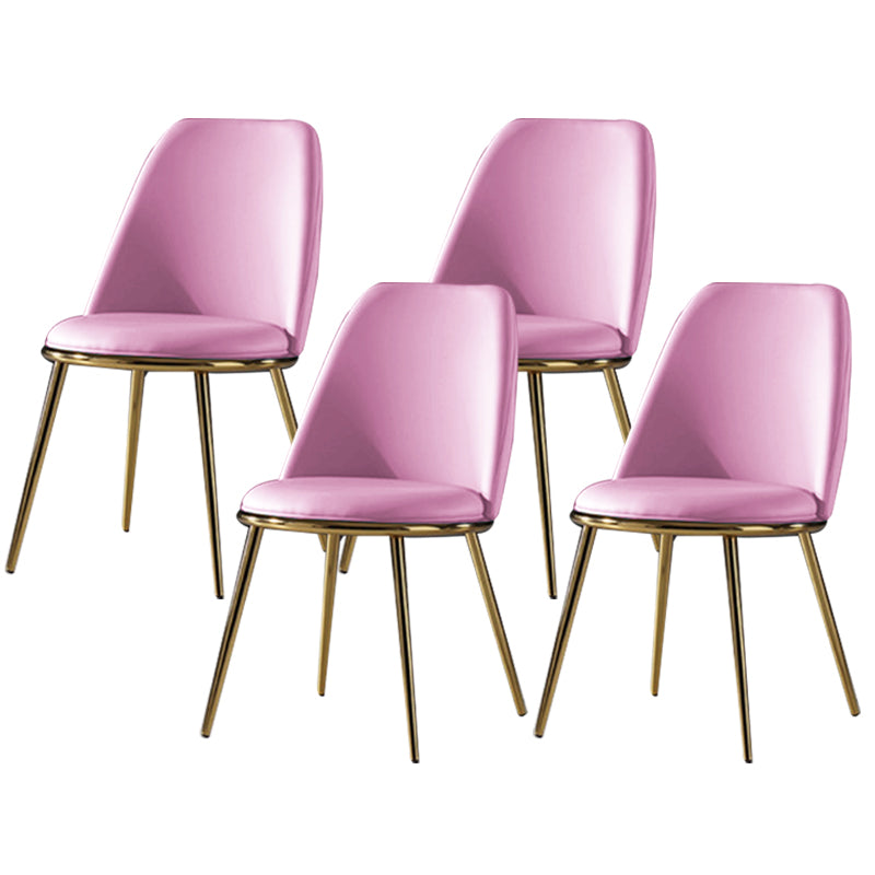 Sedia laterale in stile glam sedia da pranzo srofida senza braccio per sala da pranzo