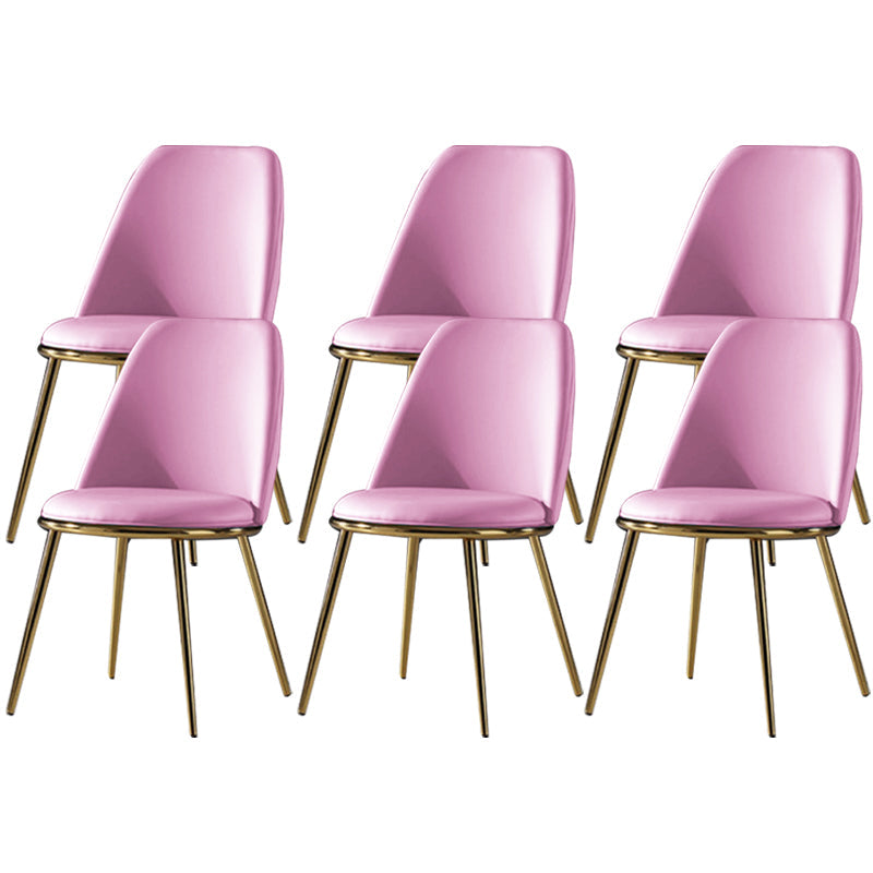 Sedia laterale in stile glam sedia da pranzo srofida senza braccio per sala da pranzo