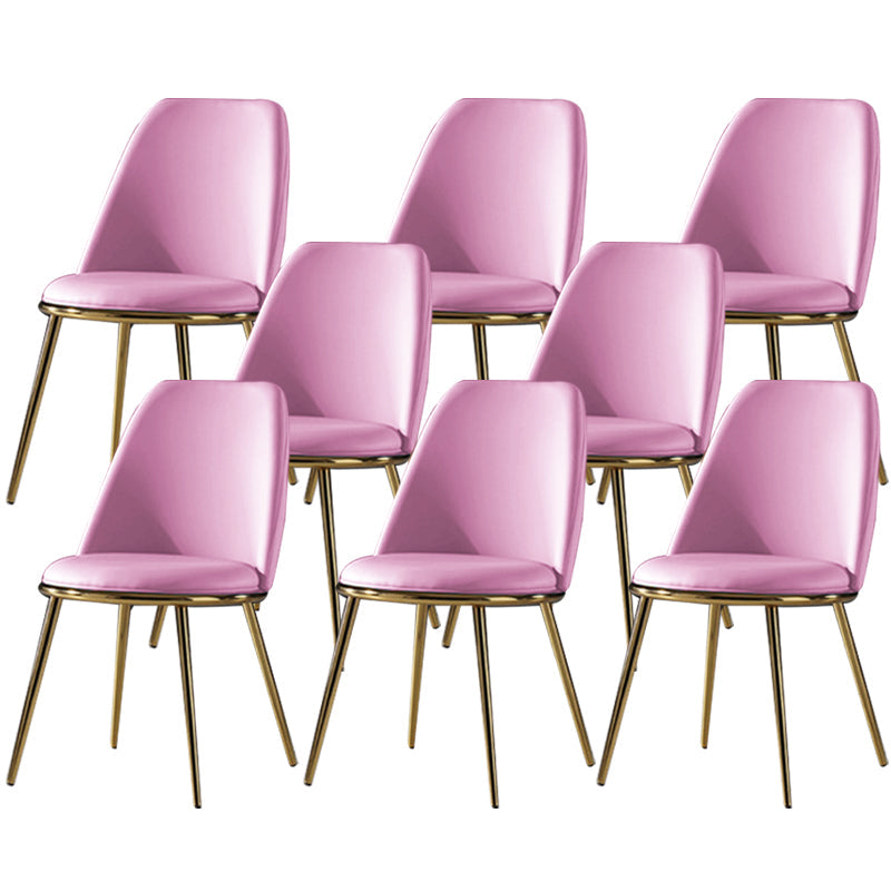 Sedia laterale in stile glam sedia da pranzo srofida senza braccio per sala da pranzo