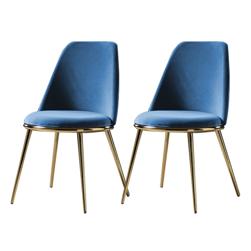 Sedia laterale in stile glam sedia da pranzo srofida senza braccio per sala da pranzo