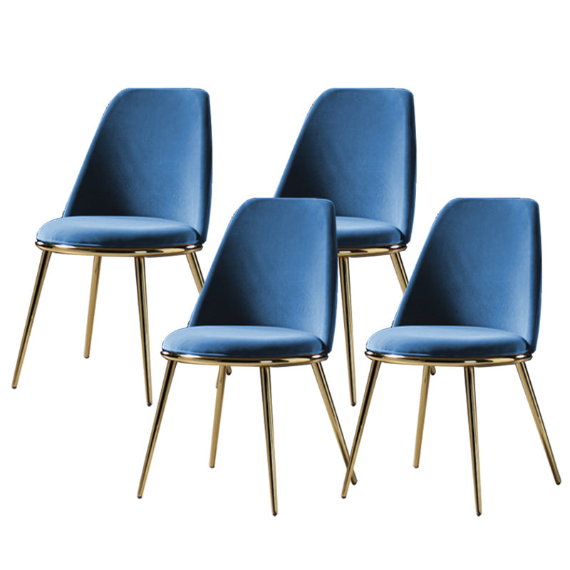 Sedia laterale in stile glam sedia da pranzo srofida senza braccio per sala da pranzo