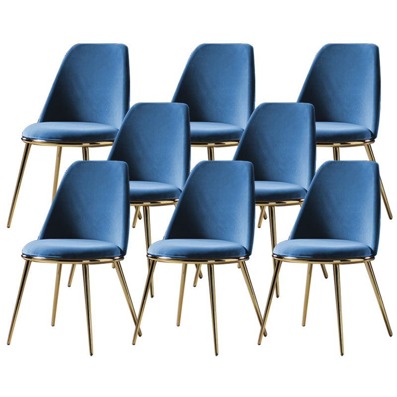 Sedia laterale in stile glam sedia da pranzo srofida senza braccio per sala da pranzo