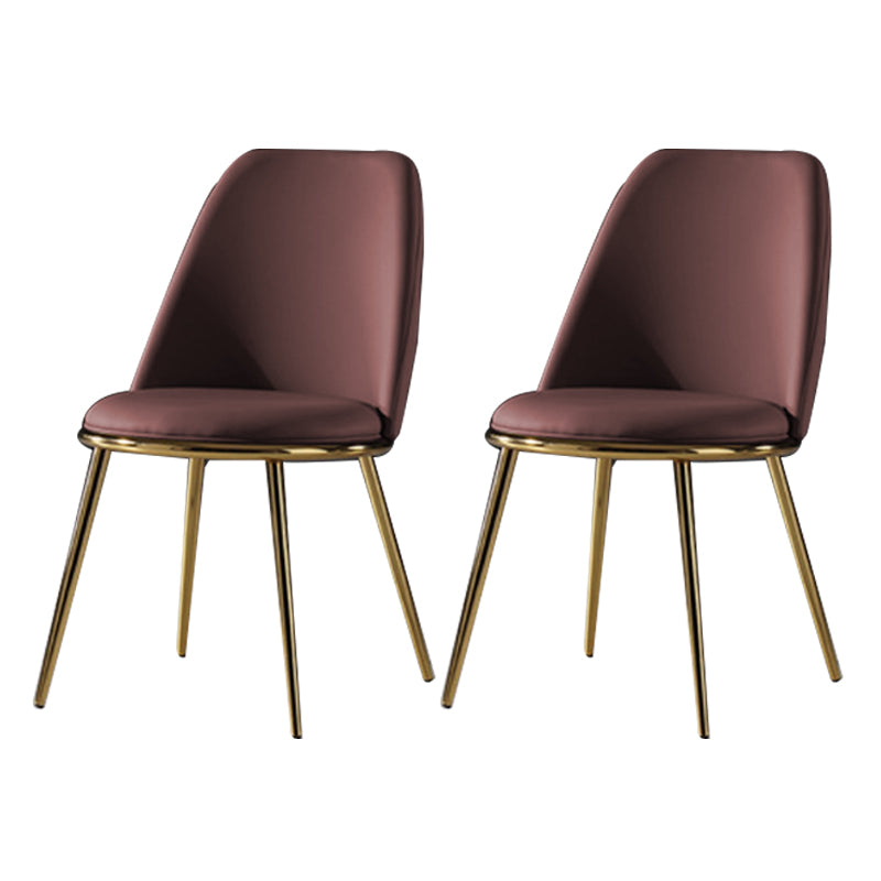 Sedia laterale in stile glam sedia da pranzo srofida senza braccio per sala da pranzo