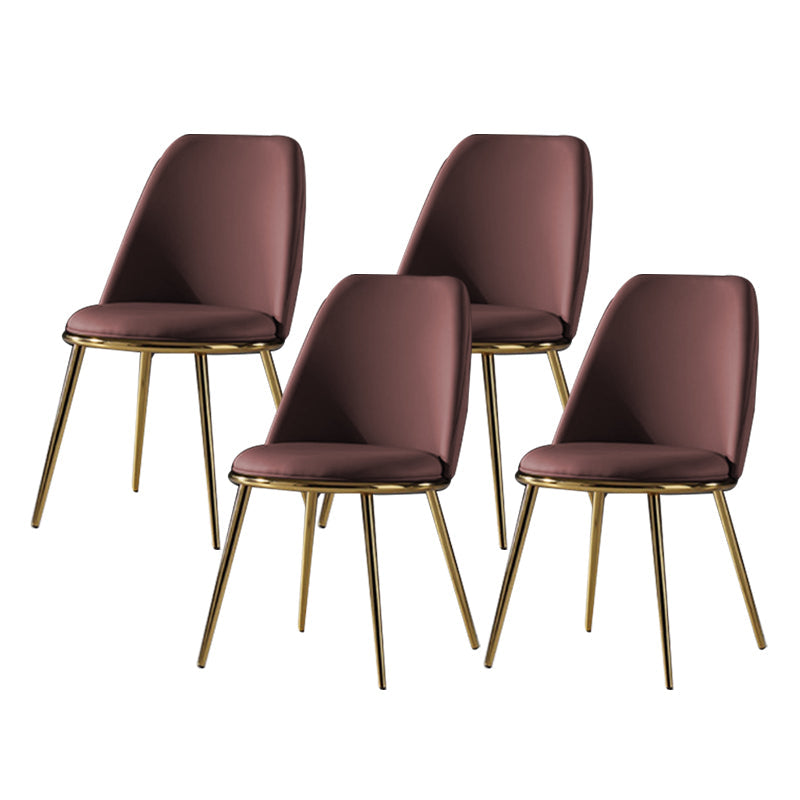 Sedia laterale in stile glam sedia da pranzo srofida senza braccio per sala da pranzo