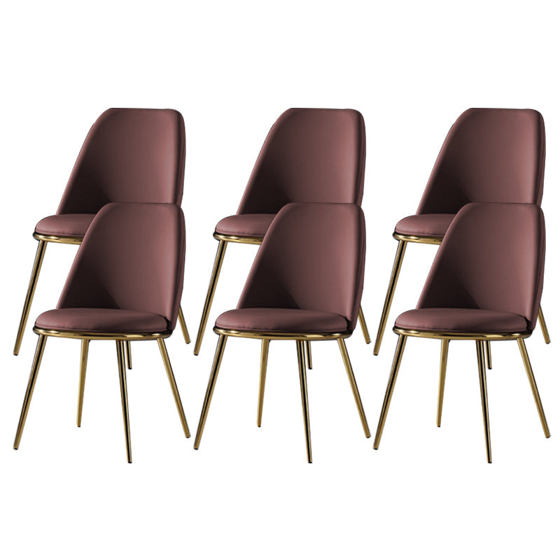 Sedia laterale in stile glam sedia da pranzo srofida senza braccio per sala da pranzo