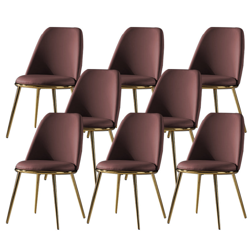 Sedia laterale in stile glam sedia da pranzo srofida senza braccio per sala da pranzo