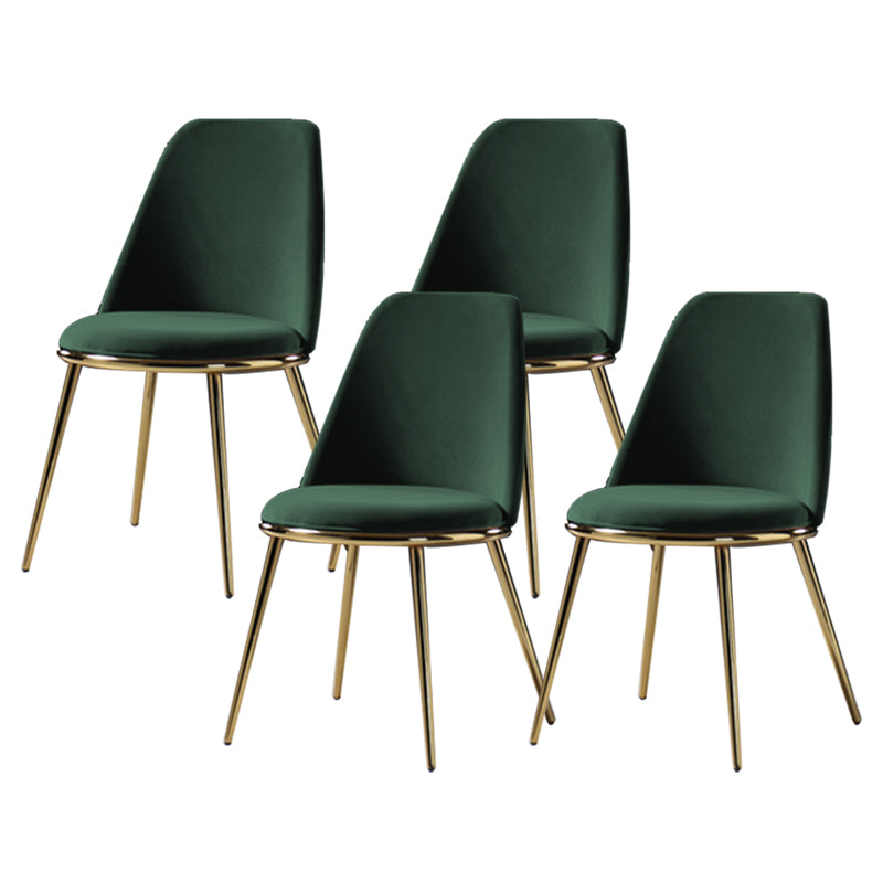 Sedia laterale in stile glam sedia da pranzo srofida senza braccio per sala da pranzo