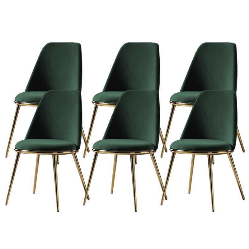 Sedia laterale in stile glam sedia da pranzo srofida senza braccio per sala da pranzo