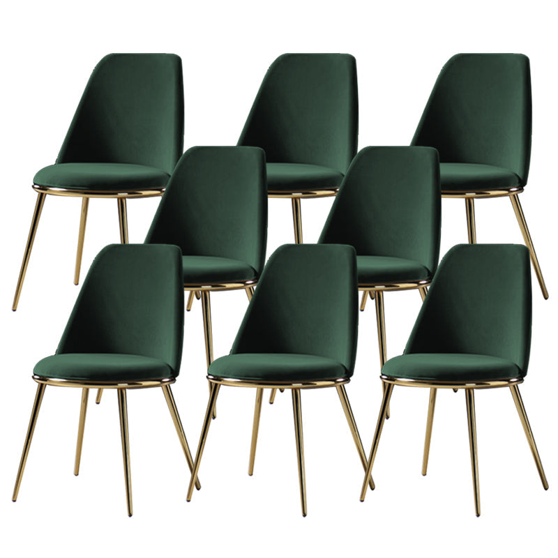 Sedia laterale in stile glam sedia da pranzo srofida senza braccio per sala da pranzo