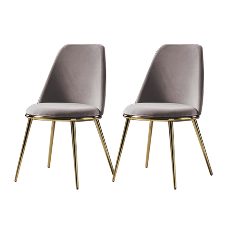 Sedia laterale in stile glam sedia da pranzo srofida senza braccio per sala da pranzo