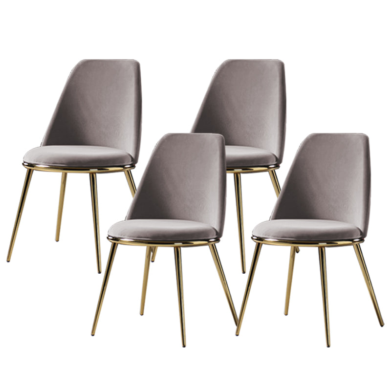 Sedia laterale in stile glam sedia da pranzo srofida senza braccio per sala da pranzo