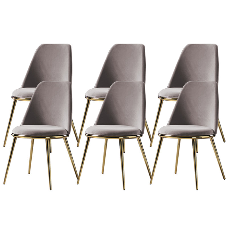 Sedia laterale in stile glam sedia da pranzo srofida senza braccio per sala da pranzo