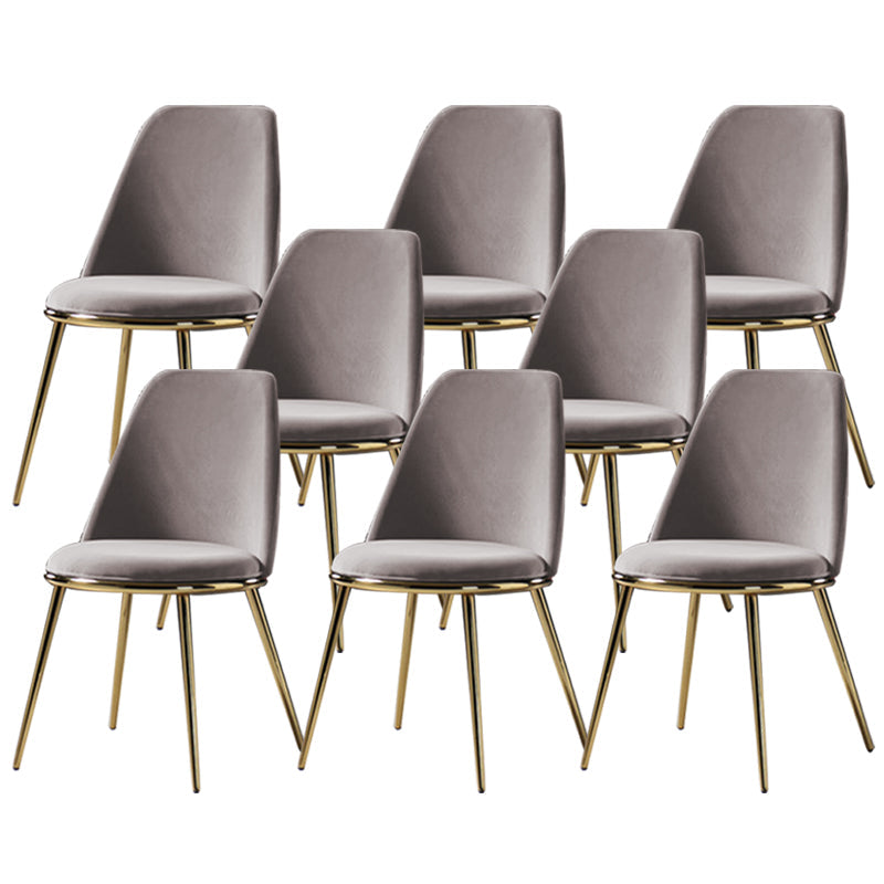 Sedia laterale in stile glam sedia da pranzo srofida senza braccio per sala da pranzo