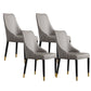 Glam Style Parsons Side Chair Leather Dining Chair for Dining Room Grey 4 Piece Set Clearhalo 'Dining Chairs' 'Dining Tables & Seating' 'dining_chair' 'furn' 'furn_dining_chair' 'Furniture' 'Kitchen & Dining Furniture' 6389678