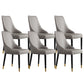 Glam Style Parsons Side Chair Leather Dining Chair for Dining Room Grey 6 Piece Set Clearhalo 'Dining Chairs' 'Dining Tables & Seating' 'dining_chair' 'furn' 'furn_dining_chair' 'Furniture' 'Kitchen & Dining Furniture' 6389679