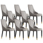 Glam Style Parsons Side Chair Leather Dining Chair for Dining Room Grey 8 Piece Set Clearhalo 'Dining Chairs' 'Dining Tables & Seating' 'dining_chair' 'furn' 'furn_dining_chair' 'Furniture' 'Kitchen & Dining Furniture' 6389681