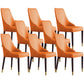 Glam Style Parsons Side Chair Leather Dining Chair for Dining Room Orange 8 Piece Set Clearhalo 'Dining Chairs' 'Dining Tables & Seating' 'dining_chair' 'furn' 'furn_dining_chair' 'Furniture' 'Kitchen & Dining Furniture' 6389689