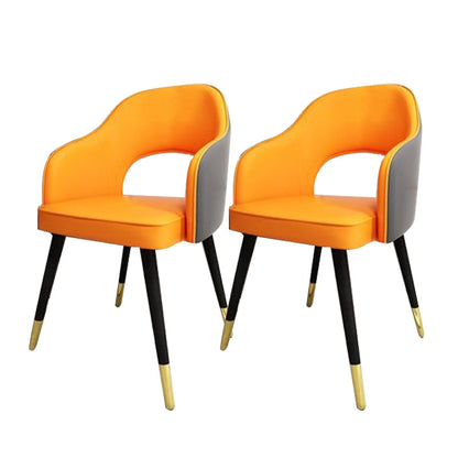 Sedia laterale in stile glam aprire in pelle sedia da pranzo interno per casa