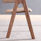 Silla de comedor de comedor de espalda abierto silla de comedor de madera maciza en marrón